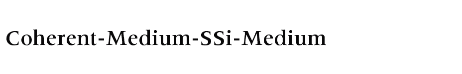 font Coherent-Medium-SSi-Medium download