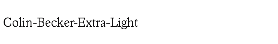 font Colin-Becker-Extra-Light download