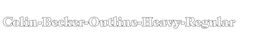 font Colin-Becker-Outline-Heavy-Regular download