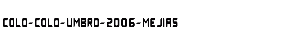 font Colo-Colo-Umbro-2006-(MEJIAS) download