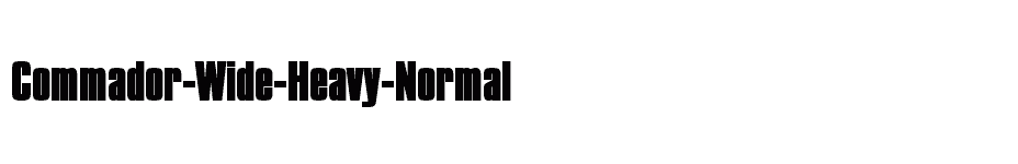 font Commador-Wide-Heavy-Normal download