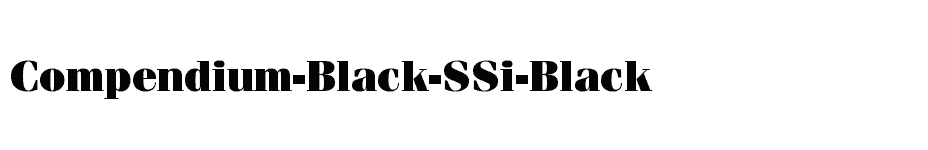 font Compendium-Black-SSi-Black download