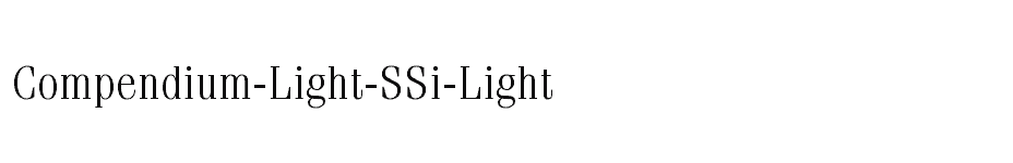 font Compendium-Light-SSi-Light download