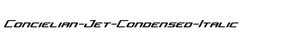 font Concielian-Jet-Condensed-Italic download