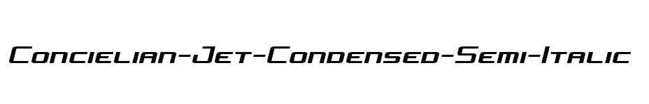 font Concielian-Jet-Condensed-Semi-Italic download