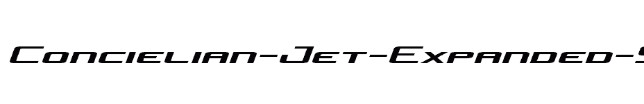 font Concielian-Jet-Expanded-Semi-Italic download