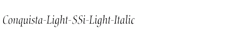 font Conquista-Light-SSi-Light-Italic download