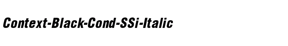 font Context-Black-Cond-SSi-Italic download