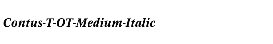 font Contus-T-OT-Medium-Italic download