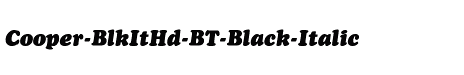 font Cooper-BlkItHd-BT-Black-Italic download