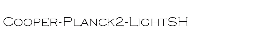 font Cooper-Planck2-LightSH download