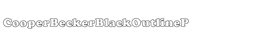 font CooperBeckerBlackOutlineP download