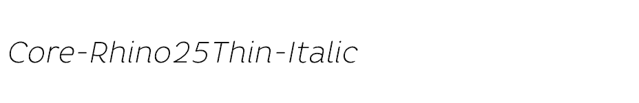 font Core-Rhino25Thin-Italic download