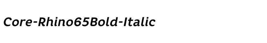 font Core-Rhino65Bold-Italic download