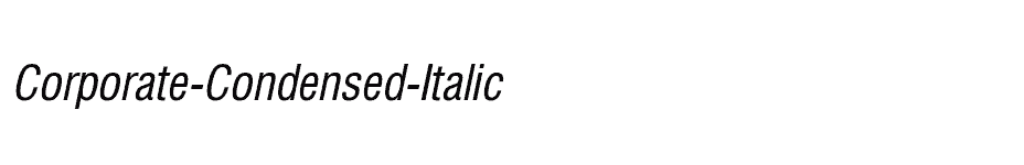 font Corporate-Condensed-Italic download