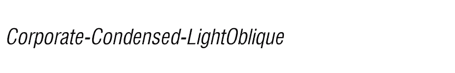 font Corporate-Condensed-LightOblique download
