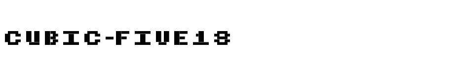 font Cubic-Five18 download