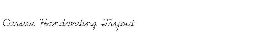 font Cursive-Handwriting-Tryout download