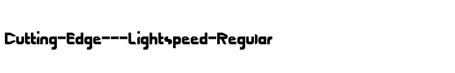 font Cutting-Edge---Lightspeed-Regular download