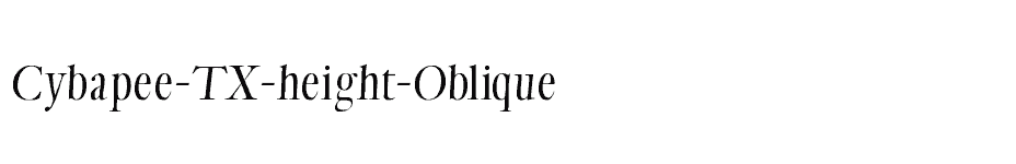 font Cybapee-TX-height-Oblique download