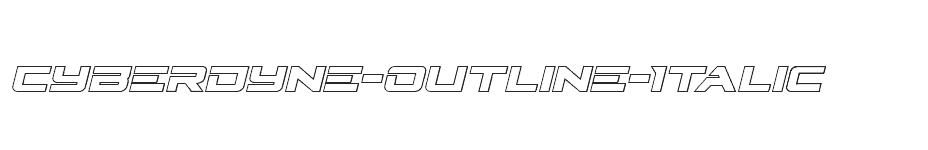 font Cyberdyne-Outline-Italic download