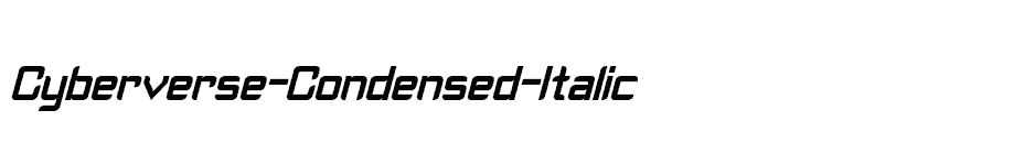 font Cyberverse-Condensed-Italic download