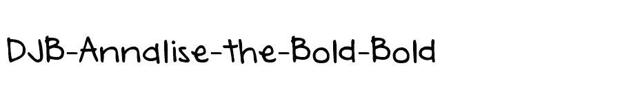 font DJB-Annalise-the-Bold-Bold download