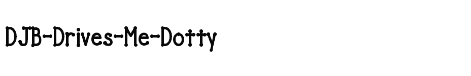 font DJB-Drives-Me-Dotty download