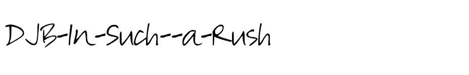 font DJB-In-Such--a-Rush download