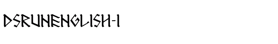 font DSRUNEnglish-1 download