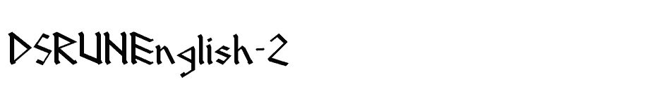 font DSRUNEnglish-2 download