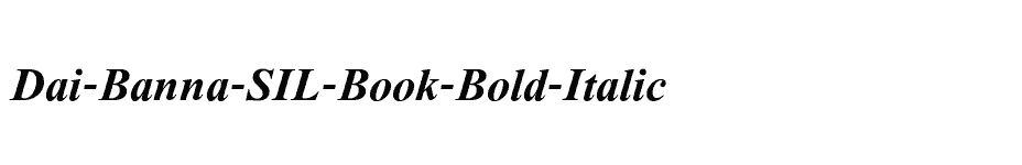 font Dai-Banna-SIL-Book-Bold-Italic download