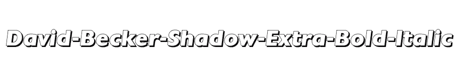 font David-Becker-Shadow-Extra-Bold-Italic download