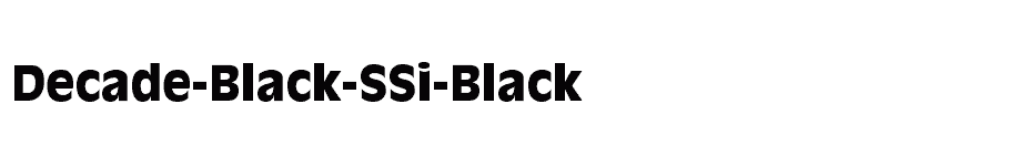 font Decade-Black-SSi-Black download