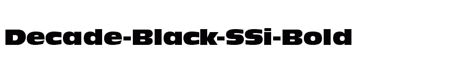 font Decade-Black-SSi-Bold download