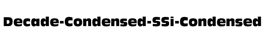font Decade-Condensed-SSi-Condensed download
