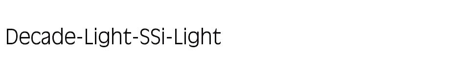 font Decade-Light-SSi-Light download