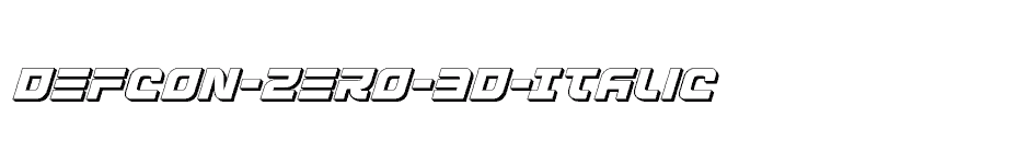 font Defcon-Zero-3D-Italic download