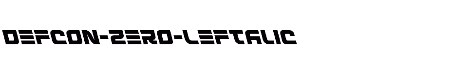 font Defcon-Zero-Leftalic download