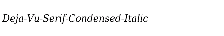 font Deja-Vu-Serif-Condensed-Italic download