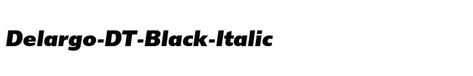 font Delargo-DT-Black-Italic download