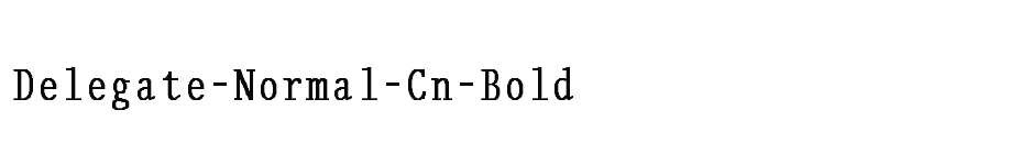 font Delegate-Normal-Cn-Bold download