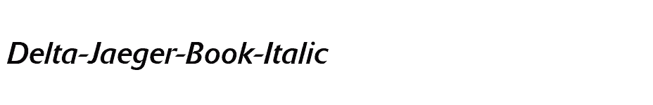 font Delta-Jaeger-Book-Italic download