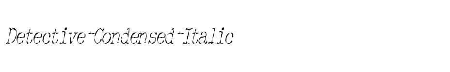 font Detective-Condensed-Italic download