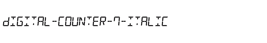 font Digital-Counter-7-Italic download