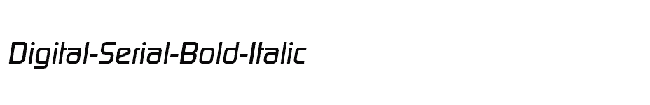 font Digital-Serial-Bold-Italic download
