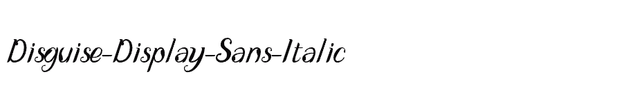 font Disguise-Display-Sans-Italic download