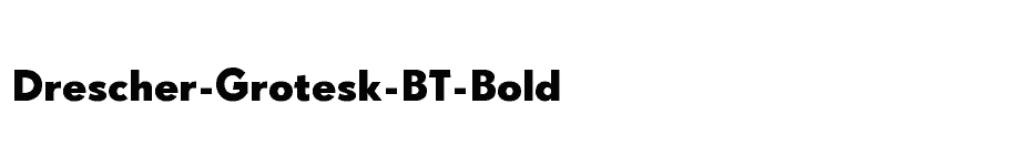 font Drescher-Grotesk-BT-Bold download