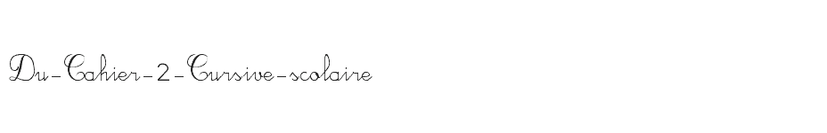 font Du-Cahier-2-Cursive-scolaire download