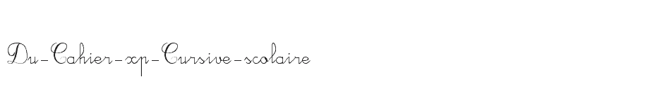font Du-Cahier-xp-Cursive-scolaire download
